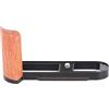 Oxxggkao Impugnatura standard per maniglia della fotocamera Maniglia in legno Impugnatura per mano Accesso rapido alla batteria Base protettiva in alluminio Impugnatura treppiede