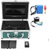 TRPLFGHZ Fotocamera da pesca, Telecamera subacquea for la pesca con fishfinder da 7 pollici 720P, 12 LED bianchi + lampade a infrarossi for su ghiaccio/mare/fiume, scheda SD(Green box)