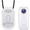 MKTOLHUS Videocamera 2K con supporto magnetico, portatile, per mini body cam per animali domestici, viaggi e lavoro, batteria da 650 mAh di tipo C, supporto di ricarica da 128 GB TF (bianco)