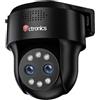 Ctronics Telecamera di Sicurezza 4MP Doppio Obiettivo, Zoom Ibrido 10×, Rilevamento AI Persone/Veicoli, Visione Notturna a Colori e Infrarossi 30m, WiFi Dual Band, PC/App - 790C-4MPD (Nero)