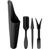 M METERXITY 1-Set Giardinaggio Pala Manuale Attrezzi Trapianto Succulenta Coltivazione Scavo Pale Kit, Plastica Mini Giardino Attrezzo Set per Bonsai Rinvaso/Fiore Piantagione [Nero]