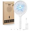 Mohard Racchetta Zanzare Elettrica [Rete Sicura 3 Strati & Luce LED], 4000V Antizanzare/Ammazza Zanzare Elettrico Ricaricabile USB C, Leggero Mosquito Zapper per Interni, Esterni, Casa e Campeggio