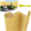 YUENFONG Paravento in PVC, 160 x 400 cm, protezione da sguardi indiscreti con fascette per cavi, per balcone, giardino, terrazza, esterno, bambù, colore bambù