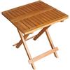 Garden Pleasure Tavolino Cleveland Tavolino da caffè in legno pieghevole 50 x 50 cm legno duro