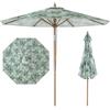 COSTWAY Ombrellone da Giardino 270 cm, con Insclinazione Regolabile, con Tettuccio di Ventilazione e 8 Stecche, Protezione Solare, Ombrellone da Spiaggia per Cortile e Balcone