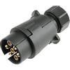 as - Schwabe Spina a 7 poli - Spina per rimorchio da 12 V per esterni e caravan - Adattatore DIN 1724 con connessione a vite - Accessori per caravan e camper - IP44 - Made in Germany - Nero I 60462