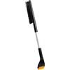 Fiskars Plus Spazzola da Neve e Raschietto per Auto, 2 Zone di setole | Raschietto con bordo duro e morbido, Lunga, 76 cm, Con parti sostituibili, 1078494