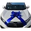Chexin Fiocco Blu Gigante per Auto, 58,4 cm, Grande Fiocco Blu per Auto, Bicicletta, Natale, Grande Regalo di Matrimonio, Nuova casa, Festa, Festa, Fiocco Magnetico per Auto con Nastri da 185 cm
