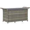 vidaXL Panca da Giardino con Cuscino Grigio 116x46x57 cm in Polyrattan