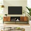 WLIVE Moderno supporto TV per TV da 65 pollici, centro di entainment Center con archiviazione, console TV con apertura aperta e 2 cabinet per camera da letto e soggiorno, TV cabinet con gambe in