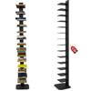 MOHOME Libreria Verticale a Colonna da Terra Sospesa Nero Premium Quality Made in Italy 14 Ripiani Mensola 20 x 15 cm Stretta e Alta 200 cm Finitura Metallo Biblioteca Salvaspazio Soggiorno Cucina