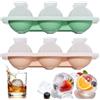 Zuuyye 2er-Pack Eiskugelform Silikon, Runde Eiswürfelform groß, wiederverwendbare Eiswürfelform rund & BPA-frei für Bier, Whisky, Cocktails