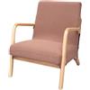 Generic Copripoltrona Elasticizzato in Jacquard a Righe, Coprituta Moderno Mid-Century, per Poltrona Relax/Sedia a Dondolo con Braccioli in Legno(Light Coffee)