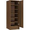 vidaXL Mobiletto Scarpiera Organizzatore per Scarpe Supporto per Armadio Corridoio di Stoccaggio Scaffale in Legno Multistrato Rovere Marrone 32x35x92 cm
