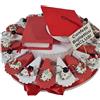 Sindy Bomboniere 35 bomboniere per Laurea Coccinella Portachiavi Rossa Tocco tesi Pergamena (Torta da 35 fette)