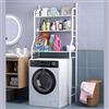 Generico Scaffale da bagno 3 Ripiani salvaspazio mobile sopra lavatrice organizer parete appoggio detersivi bucato mensole bagno