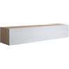 MB Muebles Bonitos, Mobile TV Sospeso a Parete Luke H2, Melamina, Finitura Opaca e Lucida, Sonoma e Bianco, 160x30x40cm