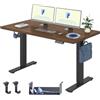 FLEXISPOT Scrivania Regolabile in Altezza 160×80 cm - Con Ganci e Piano Monoblocco 25 mm, Scrivania Ergonomica con Display LED Altezza e Funzione Memoria