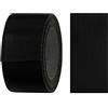 haggiy Nastro per bordi in melamina con adesivo a caldo, 40 mm x 5 m, nastro termoadesivo per bordi per mensole e pannelli, decorativo, nero liscio