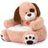 Palmitessa Poltrona Bambini 2 Anni Poltroncina per Bambini Gatto o cane Peluche, Sedia per Bambini, Comoda e Legger Per Bambini 12+ Mesi,Beige (Cane)