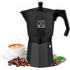 Cecotec Caffettiera Italiana Moka Express Cumbia Mokclassic 300 Black, 150 ml, Alluminio, Capacità 3 Tazze, Colore Nero, Adatta per Diversi Tipi di Cucina e Facile da Pulire, Lavabile in Lavastoviglie