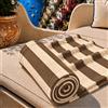 PETTI Artigiani Italiani - Telo Mare Microfibra, Asciugamano Mare o Piscina, Telo per Lettino Spiaggia, Grande 90x180 cm, Righe Marrone Beige