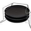 Zenker Set per Pizza, set da forno per pizza da 4 pezzi con 3 teglie antiaderenti da Ø 29 cm e un supporto in metallo per 5 pizze rotonde