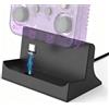 Generico Stazione di ricarica magnetica per R36S, base di ricarica da tavolo con connettore Type-C e supporto antiscivolo per console portatile per R36S