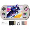 XiFanHo RG40XX H Console di gioco portatile con sistema Linux, scheda TF da 64 GB e schermo IPS da 4,0 pollici. RG40XXH Console Retro Game supporta Wi-Fi, Bluetooth, HD e uscita TV. (grigio)