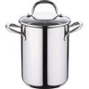 BERGNER Gourmet | Pentola da Cucina per Pasta | Coperchio di Vetro, Scolapasta e Capacità di 4,2L | Acciaio Inox | Molto Resistente, Pulizia Facile e Per Tutti i Piani Cottura