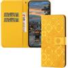 SIYOPINPFY Custodia per iPhone 17 Pro Max, Cover Pelle PU Portafoglio Flip Libro Libretto Magnetico Caso con Slot Porta Carte Supporto Completa Protezione Cover per iPhone 17 Pro Max XC Giallo