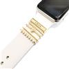 LEIXIUER Ciondoli accessori per anelli decorativi in acciaio inossidabile compatibili con cinturini in silicone Apple Watch Ciondoli per cinturino Galaxy Watch Fit per tutti i cinturini 4
