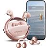 PAXA Auricolari Bluetooth Open Ear Clip-On 2 in 1 con App StillVoice, Bluetooth 6.0, 50 Ore di Autonomia, Riduzione Ibrida del Rumore, Sync Automatico L/R, Oro Rosa