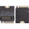 Suckoo per Asus ROG Phantom 13 Laptop 2230 a 2280 SSD Hard Drive Adattatore Scheda di Espansione Scheda NVME M-Key M.2 PCIE 4.0 Oro Finger Adapter Aggiornamento Convertitore 180 Gradi Reverse Laptop