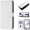 CASEONJAN Cover per Samsung Galaxy A54 5G, Custodia a Portafoglio Cover a Libro in Pelle PU [Slot per Schede], Flip Caso Antiurto Case per Samsung A54 5G (Bianco)