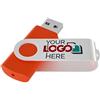 Possibox Chiavette USB Personalizzate 2GB con il Tuo Testo o Logo - Promozionali all'ingrosso Pendrive - USB 2.0 Arancione, 100 Pezzi