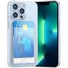 DEVASO Cover per iPhone 13 Pro Custodia Trasparente con Porta Carte，Portafoglio Custodia Protettiva in Silicone Sottile Morbido TPU Anti-Graffio Tasche Case per 2 Carte