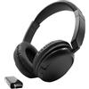 RETRADEKING Cuffie TV Senza Fili, Cuffie RF Over-Ear Comfort con Radio FM per Adulti e Anziani, Cuffii Stereo HiFi Leggere con Bassi Profondi per Viaggi in Ufficio - Nero