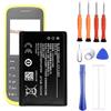 VUXYIT BL-5CB - Batteria di ricambio compatibile con Nokia 113, 1616, 1800, C1-02, 101, X2-05, con kit di attrezzi di riparazione