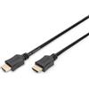 DIGITUS Cavo di collegamento HDMI High Speed, tipo A, HDMI 2.0, 3,0 m, Ultra HD 4k/60Hz, contatti placcati oro, compatibile con TV/beamer/monitor, nero
