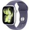 Apple Watch Series 11 silver aluminium 42mm purple fog sport band Size S/M