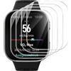 GIOPUEY Pellicola Protettiva per Amazfit Bip Max, [4 Pezzi] Vetro temperato Schermo Protezione Pellicola [Copertura Completa] [Anti-graffio] - Trasparente