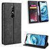 Jiajihua Custodia Compatibile con Nokia X5 / 5.1 Plus in pelle PU Flip Kickstand Wallet Card Slot Chiusura magnetica Black