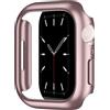 Leotop Compatibile con Apple Watch Custodia da 41 mm, ultra sottile in policarbonato, sottile, pellicola protettiva per paraurti, pellicola protettiva per iWatch (oro rosa, 41 mm, serie 9/8/7)