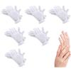 AWIWTOBQ 12 pezzi (6 paia) guanti in cotone bianco per mani asciutte, idratanti, cosmetici, eczema, spa e monete, ispezione, handsc
