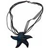 Generic Collana a stella blu e nera, in vetro di Murano. bigiotteria