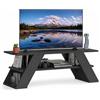 Shally Dogan Mobile Porta Tv Moderno da Soggiorno Antracite in Legno Resistente 120x33.5x40cm