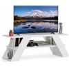 Shally Dogan Mobile Porta Tv Moderno per Soggiorno Bianco in Legno Resistente 120x33.5x40cm