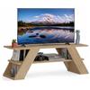 Shally Dogan Mobile Porta Tv Moderno per Soggiorno Quercia in Legno Resistente 120x33.5x40cm