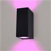 Ledvion - Lampada da Parete SMART LED Cube, RGBWW, IP54, Nera, Interno/Esterno, Lampada da Esterno, Illuminazione da Giardino
